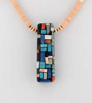 Necklace and Inlaid Pendant by Charlene Reano