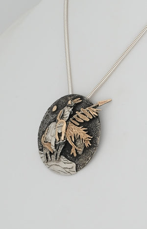 Pendant with Warrior Rider by Michael Little Elk