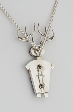 Pendant with Deer Shaman by Byron Yellowhorse