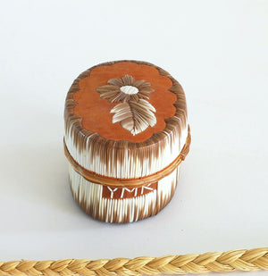 Quill Box with Flower and Feather by Yvonne Walker Keshick