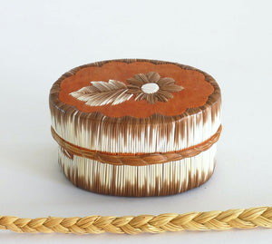 Quill Box with Flower and Feather by Yvonne Walker Keshick