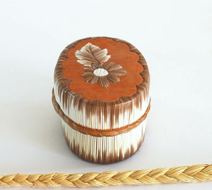 Quill Box with Flower and Feather by Yvonne Walker Keshick