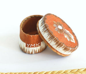 Quill Box with Flower and Feather by Yvonne Walker Keshick