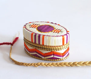 Quill Box with Center Circle and "Tracks" on either Side by Marina Recollet