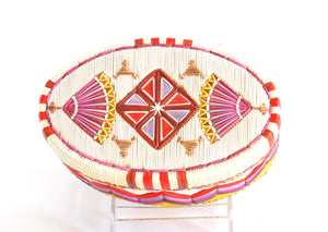 Quill Box with "Diamond" Center and Fan Accents by Marina Recollet