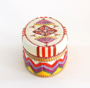 Quill Box with "Diamond" Center and Fan Accents by Marina Recollet