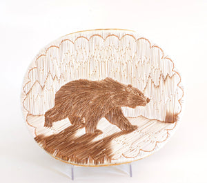 Quill Box with Walking Bear by Yvonne Walker Keshick