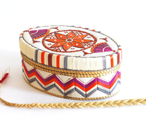 Quill Box with Center Star and Side Fans by Marina Recollet