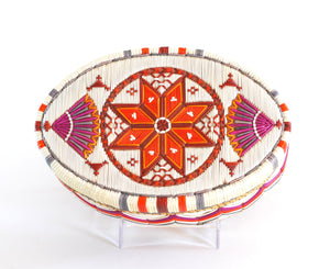 Quill Box with Center Star and Side Fans by Marina Recollet
