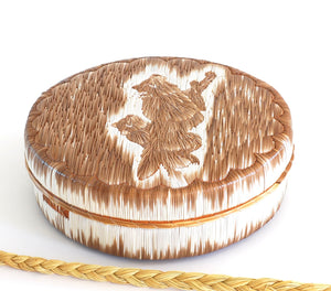 Quill Box with Running Wolves by Yvonne Walker Keshick