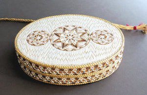 Quill Box, Oval, with Three Stars, by Marina Recollet