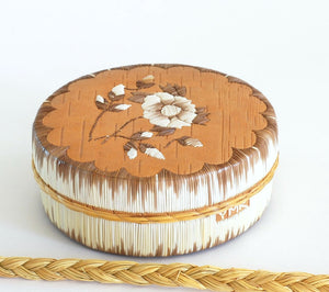 Quill Box with Flower and Buds by Yvonne Walker Keshick
