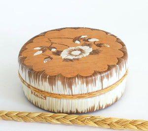 Quill Box with Flower and Buds by Yvonne Walker Keshick