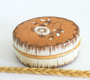 Quill Box with Flower and Buds by Yvonne Walker Keshick