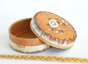 Quill Box with Flower and Buds by Yvonne Walker Keshick