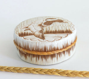 Quill Box with Flying Duck by Yvonne Walker Keshick