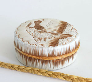 Quill Box with Flying Duck by Yvonne Walker Keshick
