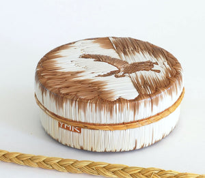 Quill Box with Duck Coming in for a Landing by Yvonne Walker Keshick