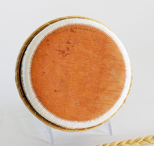 Anishinaabe Quill Box with Floating Loon by Pauline Worthington