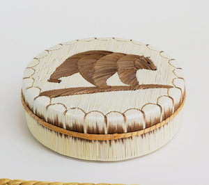Quill Box with Walking Bear by Bernard Parkey