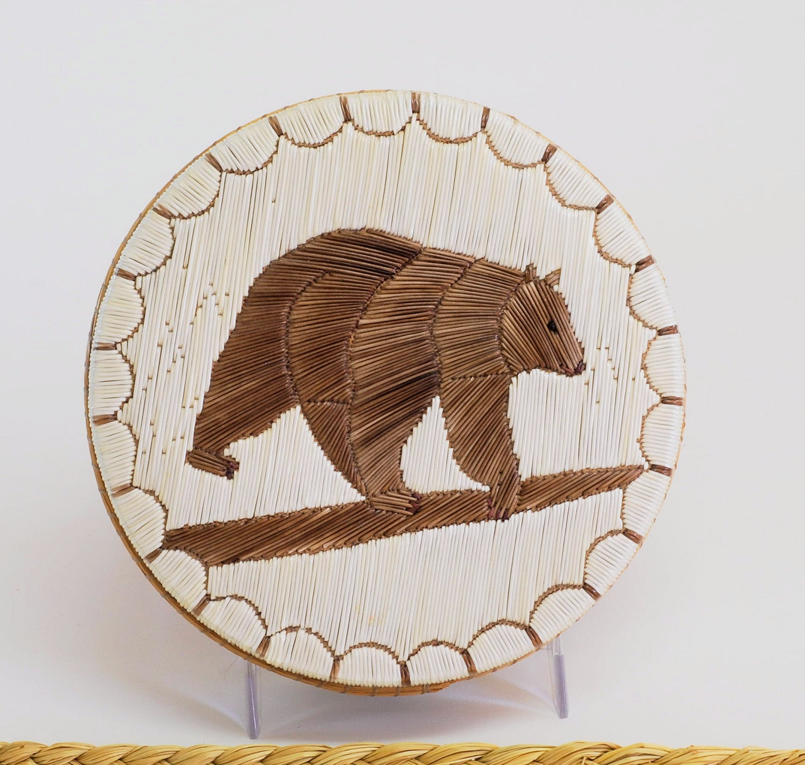 Quill Box with Walking Bear by Bernard Parkey