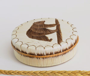Quill Box with Walking Bear by Bernard Parkey