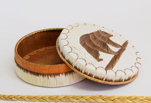 Quill Box with Walking Bear by Bernard Parkey