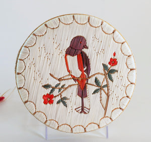 Quill Box with Bird on Branch with Flowers by Bernard Parkey