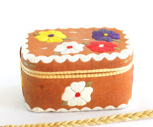Quill Box with Multicolored Flowers by Patricia Trudeau