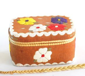 Quill Box with Multicolored Flowers by Patricia Trudeau