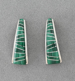 Earrings with Malachite by Daren Tsalate