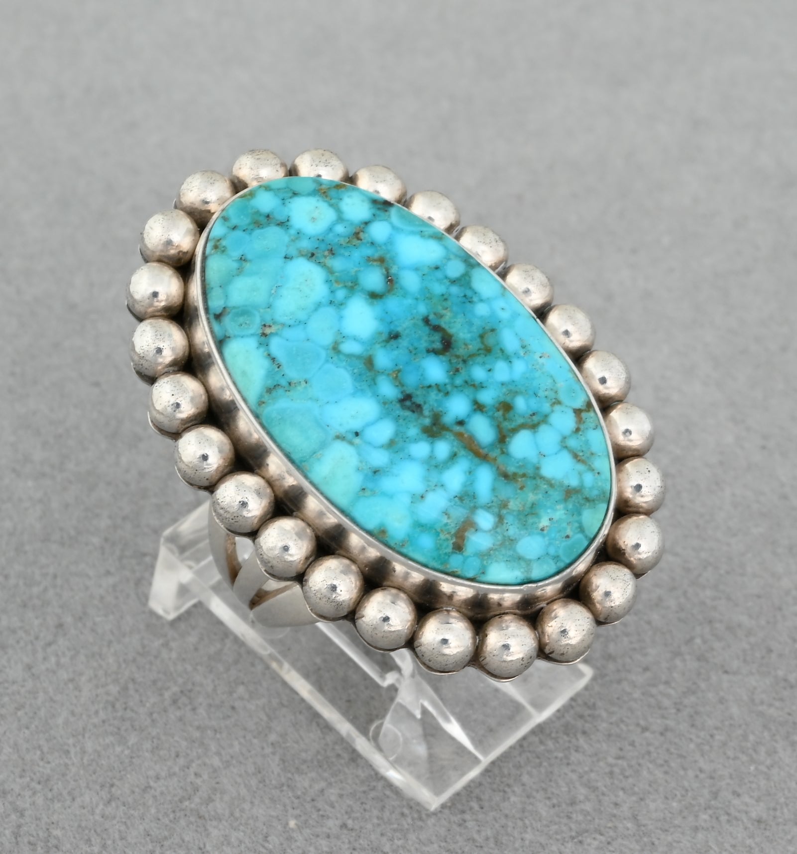 Ring with Kingman Waterweb Turquoise by Artie Yellowhorse