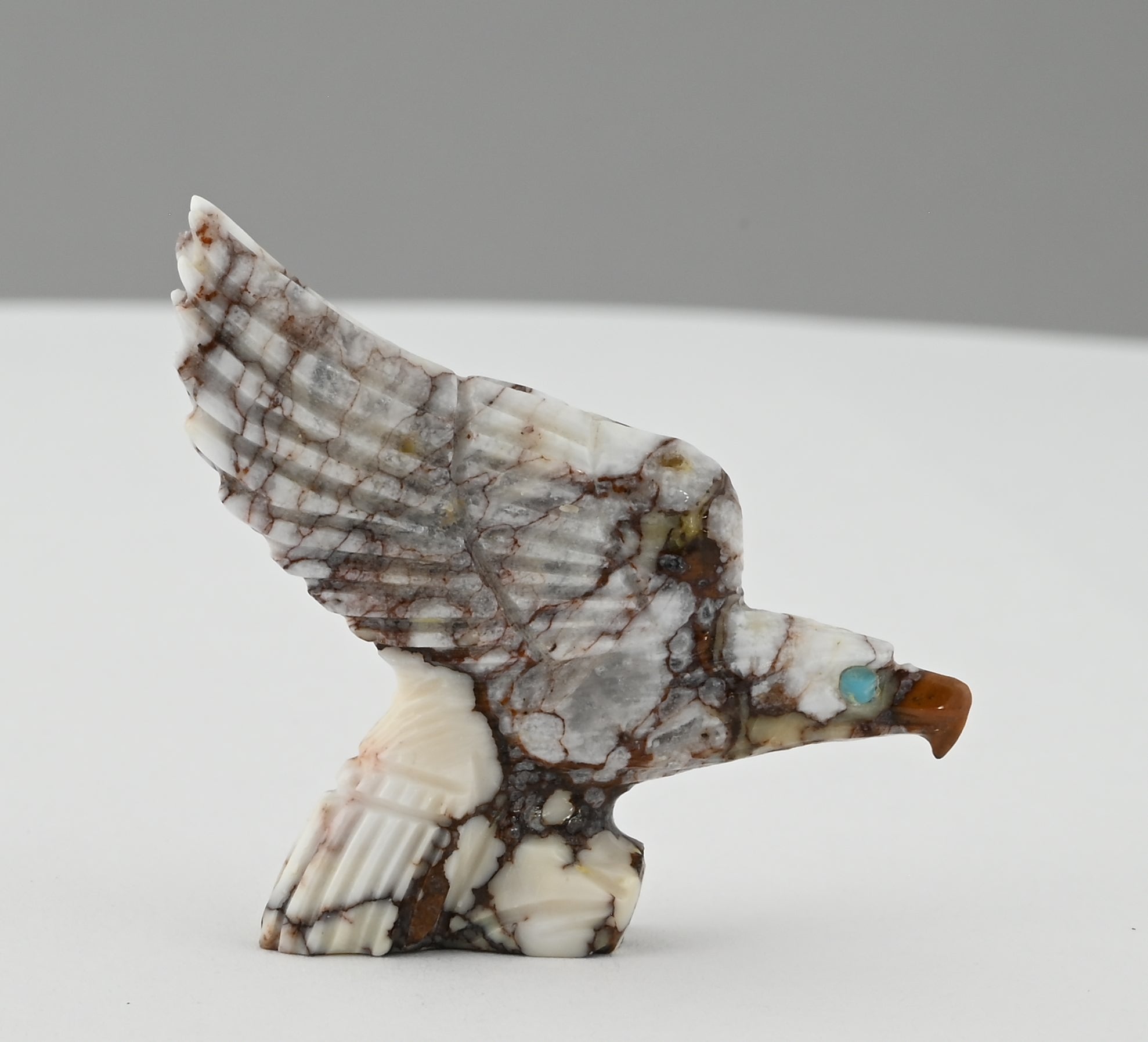 Eagle Fetish by Hiram Peynetsa