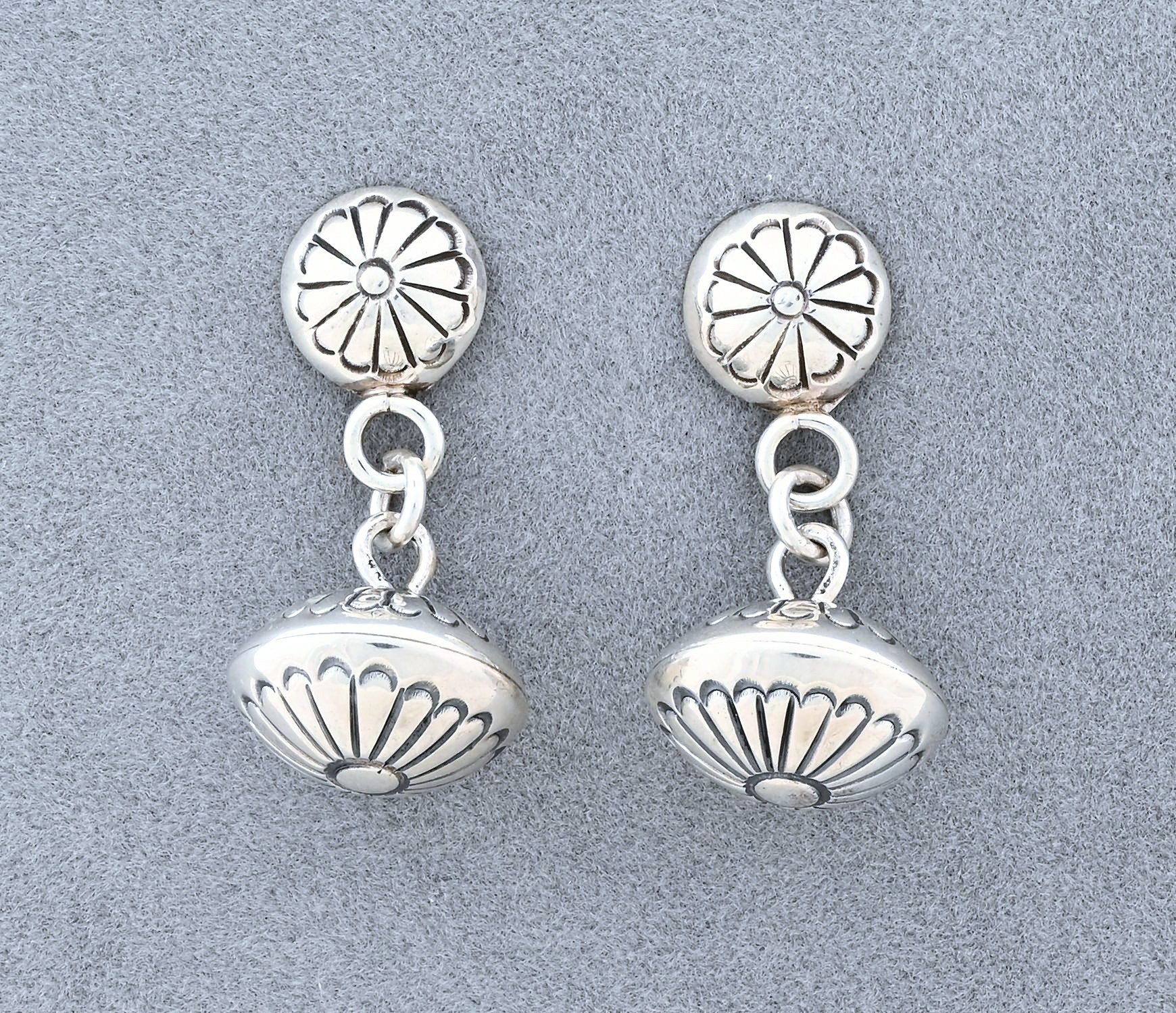 Navajo Pearl Drop Earrings by Maria Yazzie