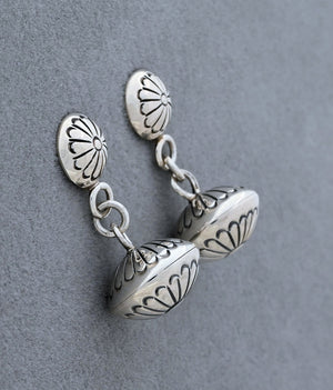 Navajo Pearl Drop Earrings by Maria Yazzie