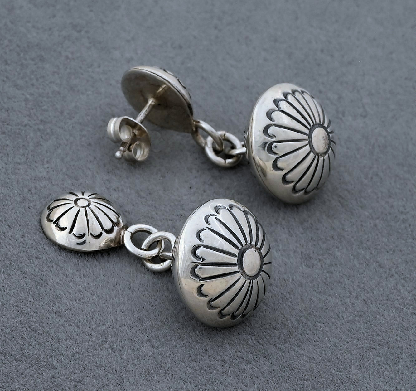 Navajo Pearl Drop Earrings by Maria Yazzie