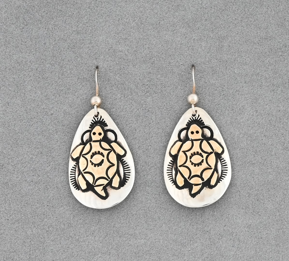 Earrings with Turtle Design by Rosita Singer