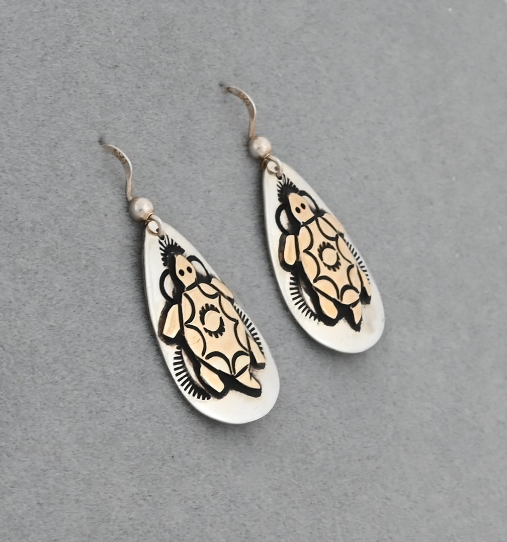 Earrings with Turtle Design by Rosita Singer