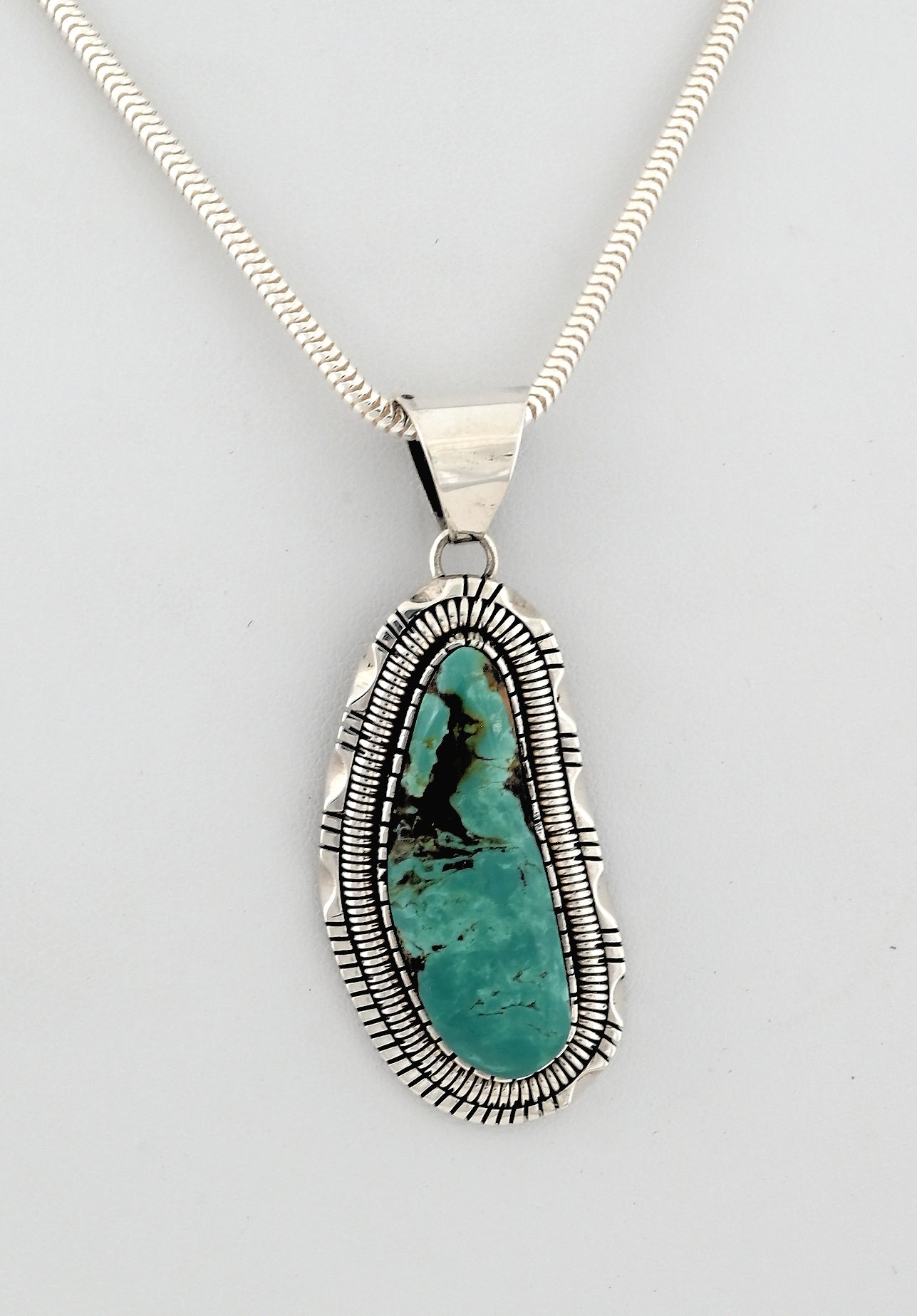 Pendant with Kingman Turquoise by Walter Vandeveer