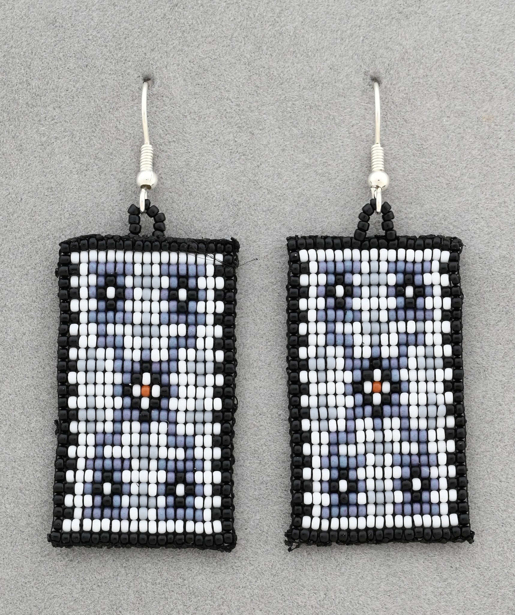 Earrings with Navajo Rug Pattern by Chad Wallace