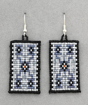 Earrings with Navajo Rug Pattern by Chad Wallace