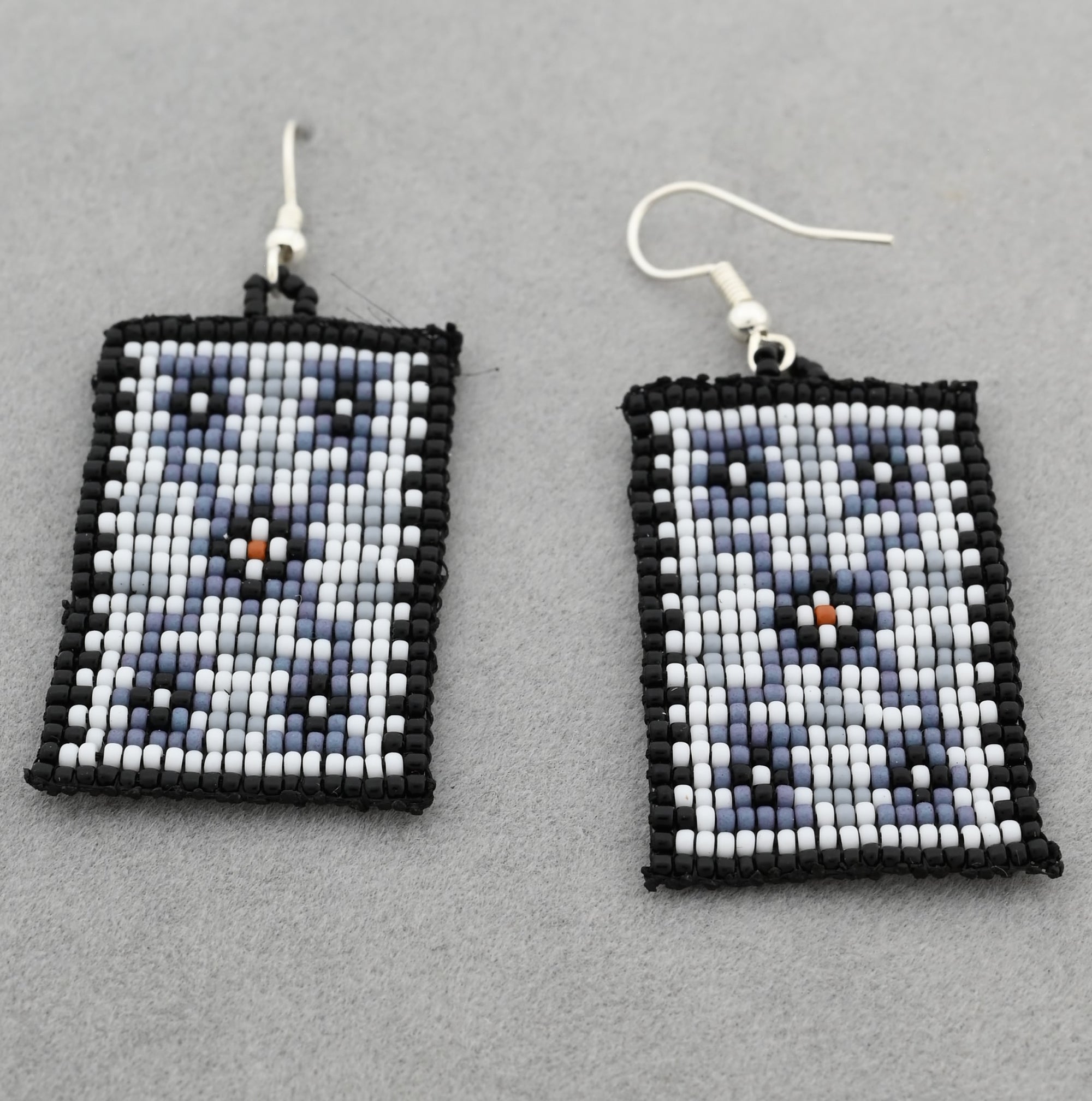Earrings with Navajo Rug Pattern by Chad Wallace