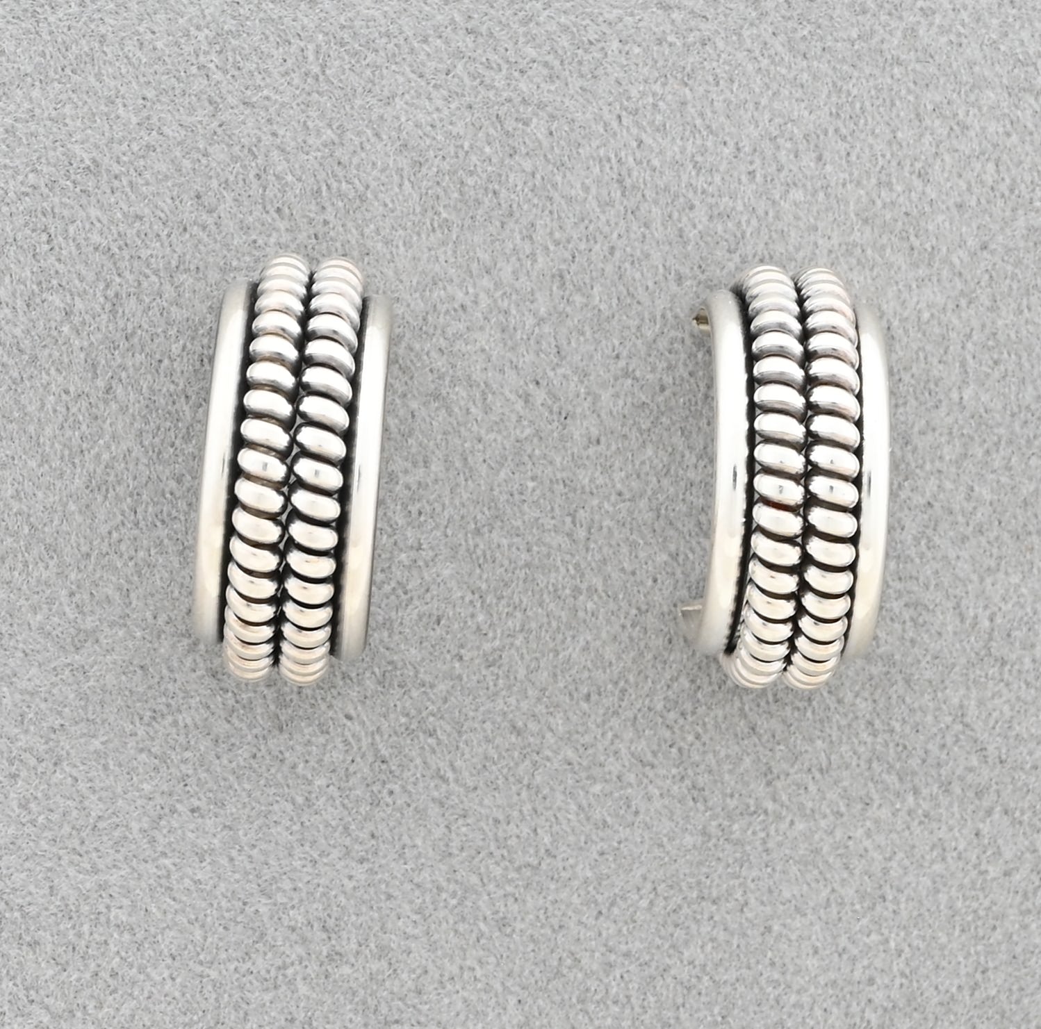 Earrings with "Phone Cord" Hoops by Caroline Tsosie