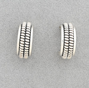 Earrings with "Phone Cord" Hoops by Caroline Tsosie