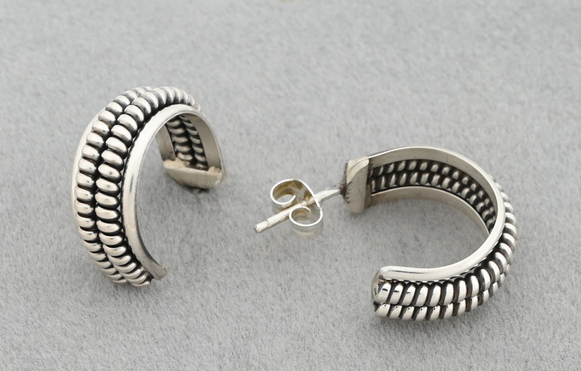 Earrings with "Phone Cord" Hoops by Caroline Tsosie