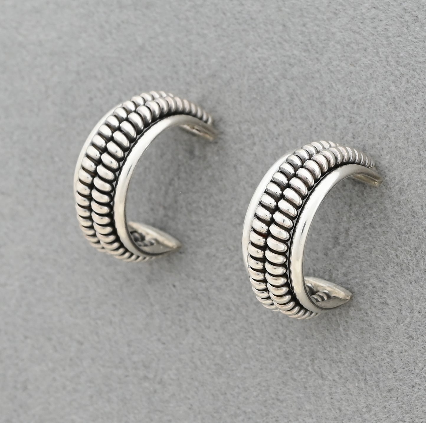 Earrings with "Phone Cord" Hoops by Caroline Tsosie