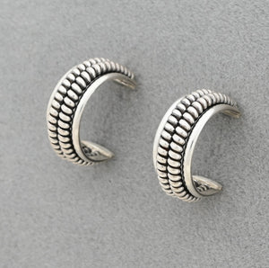 Earrings with "Phone Cord" Hoops by Caroline Tsosie