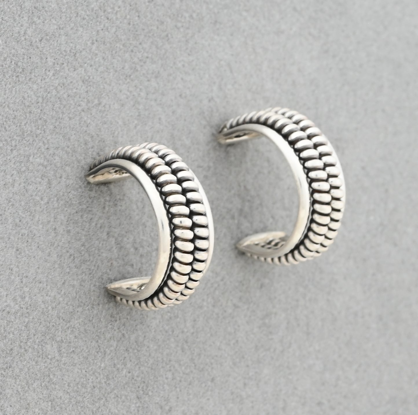 Earrings with "Phone Cord" Hoops by Caroline Tsosie