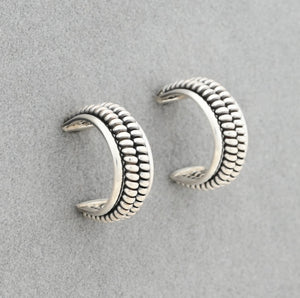 Earrings with "Phone Cord" Hoops by Caroline Tsosie