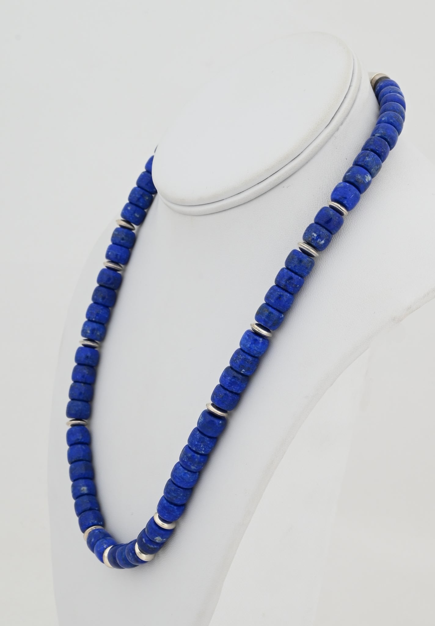 Necklace with High Grade Lapis Lazuli Beads by Fred Archuletta